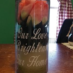 Originally made vase with led candle